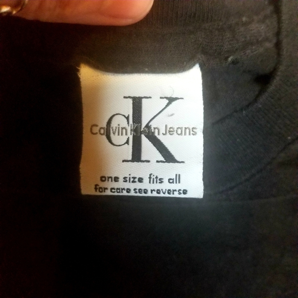 Original Vintage 90s Black Calvin Klein Jeans logo Tee - Picture 8 of 9